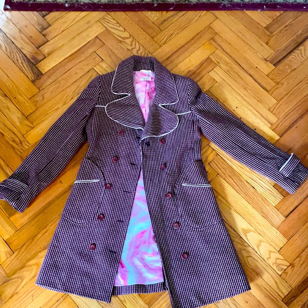 Penguin pink tweed coat